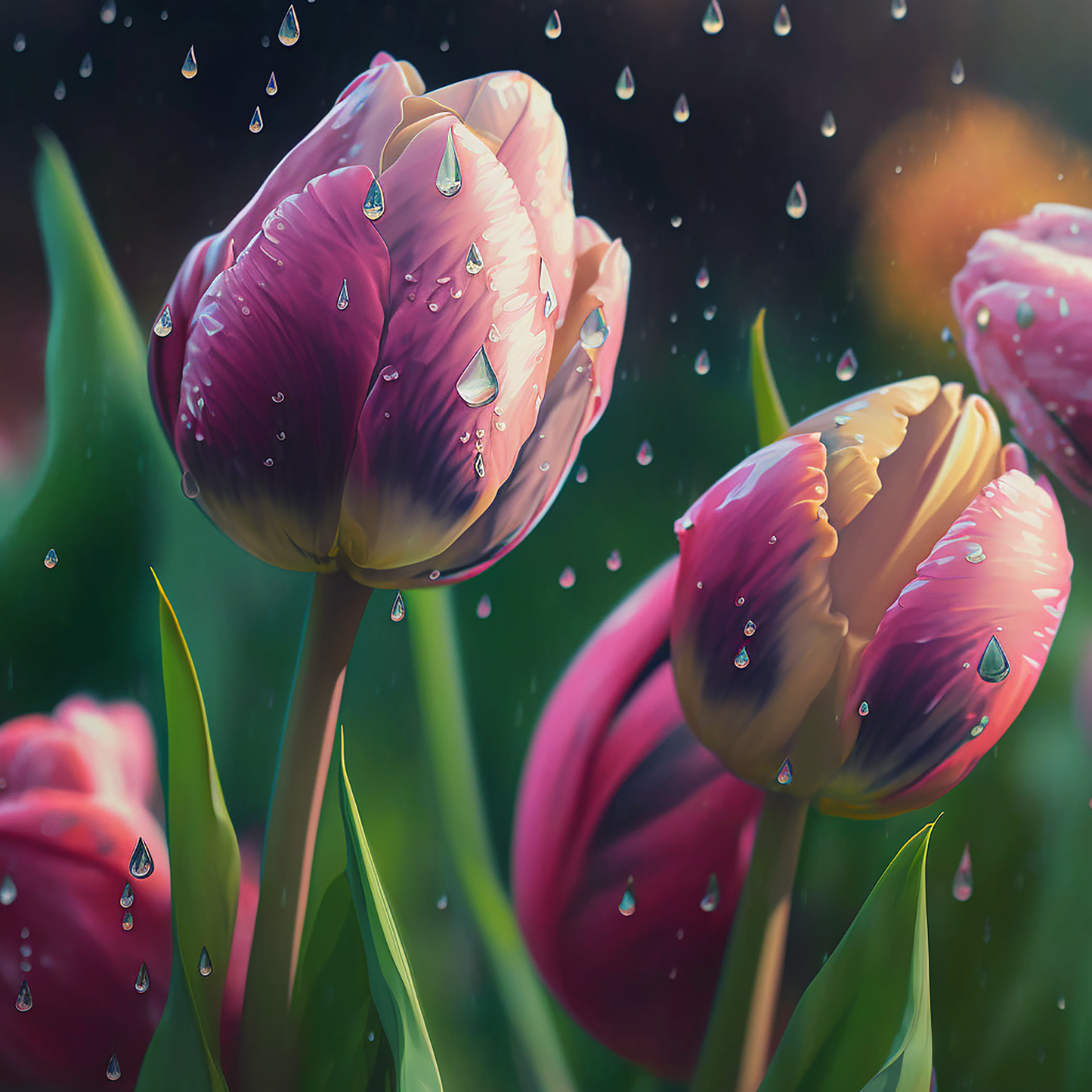 Dew-Kissed Tulips